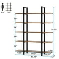 thumbnail image 7 of Tribesigns 5-Tier Bookshelf, Open Etagere Bookcase with Sturdy Metal Frame, Industrial Storage Display Shelves for Living Room Bedroom Home Office, Retro Brown, 7 of 7