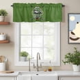 thumbnail image 2 of Golf Club Valance Curtain Abstract Motor Vehicle Vintage Green Linen Window Valances Rod Pocket Short Curtains Window Treatments for Kitchen Bedroom Bathroom Laundry 42" x 18", 2 of 9