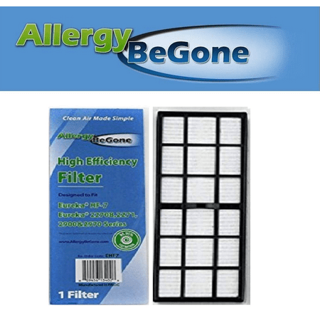 Allergy Be Gone Eureka HF-7 HEPA Filter Designed To Fit Eureka HF-7 Series Uprights, Compare To Part # 61850, 61850A,