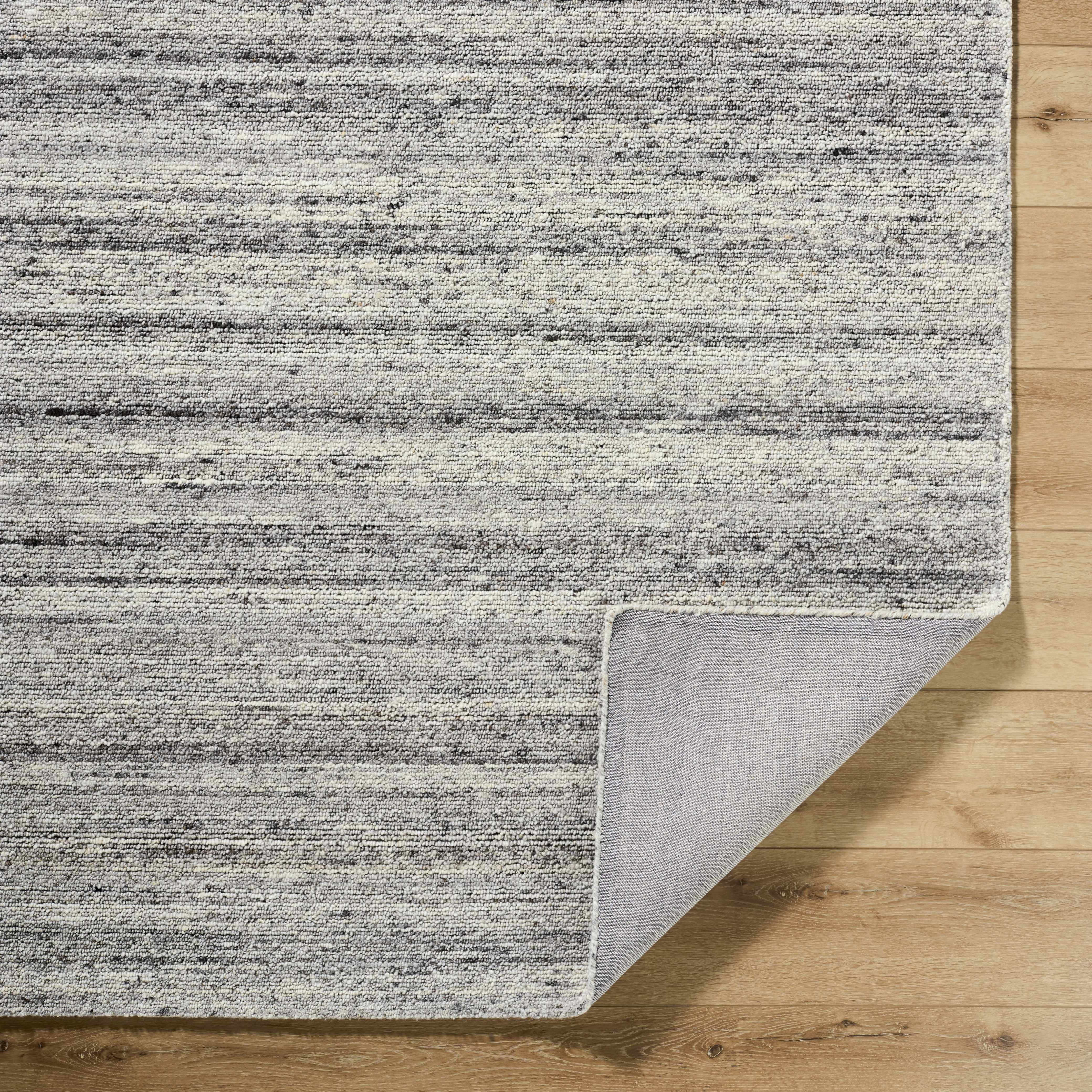 Hauteloom Capote Capote Modern Hand Tufted Natural Fiber Wool Area Rug - Contemporary Abstract Solid Color Carpet for Living Room, Bedroom - Stone Gray, Ash, Charcoal - 8' x 10'