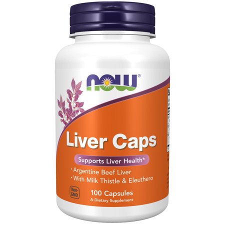 NOW Supplements, Liver Caps with Milk Thistle and Eleuthero, Supports Liver Health*, 100 Capsules