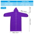 thumbnail image 2 of Unique Bargains Ponchos de Pluie pour Adultes, 2 Pack Réutilisable EVA Imperméable pour la Randonnée en Plein Air, Violet, 2 of 7