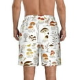 thumbnail image 3 of Disketp Men'S Swim Trunks Hawaiian Breathable Surf Beach Swimsuits Mesh Lining Beach Shorts With Pockets-Mushrooms And Butterflies, 3 of 9