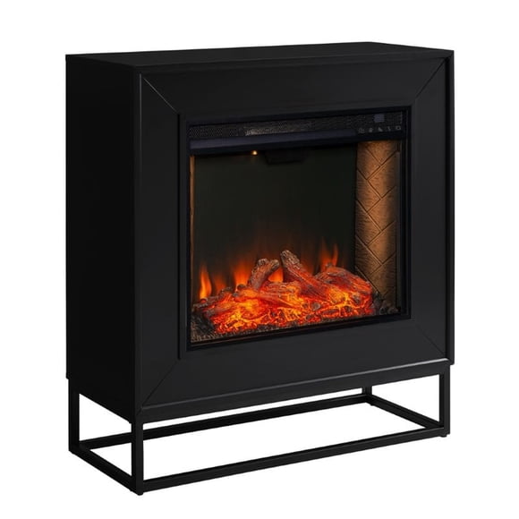SEI Furniture Frescan Smart Electric Fireplace in Black