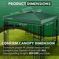 thumbnail image 3 of Gazebo Cover Replacement Canopy Top 8x8 Ft (2.4m x 2.4m) - Double Tier Top Canopy Cover Replacement with UV30+, Dirt, Water Resistant for Outdoor, Sunshade, Garden, Patio, Pavilion (Green), 3 of 8