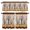 Chocolate, variant on Red Grey Black Kitchen Curtains, Kitchen Curtains and Valances Set of 3, Irregular Geometric Modern Abstract Light Filtering Tailored Tier Curtain 24 Inch Length Drapes for Cafe Sink Bedroom