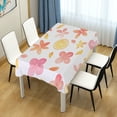 thumbnail image 4 of Yayeee Tablecloths 60" x 60" Rectangle Wrinkle Resistant Party Table Cover, White Floral Orange, 4 of 8