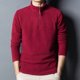 thumbnail image 1 of Blusa y camisa de manga larga con cuello alto para hombre, color liso, manga larga, cuello redondo, botones, informal, de poliéster, 1 of 6