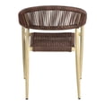 thumbnail image 3 of Furniture of America Clark Aluminum Patio Dining Chair in Natural, 3 of 9