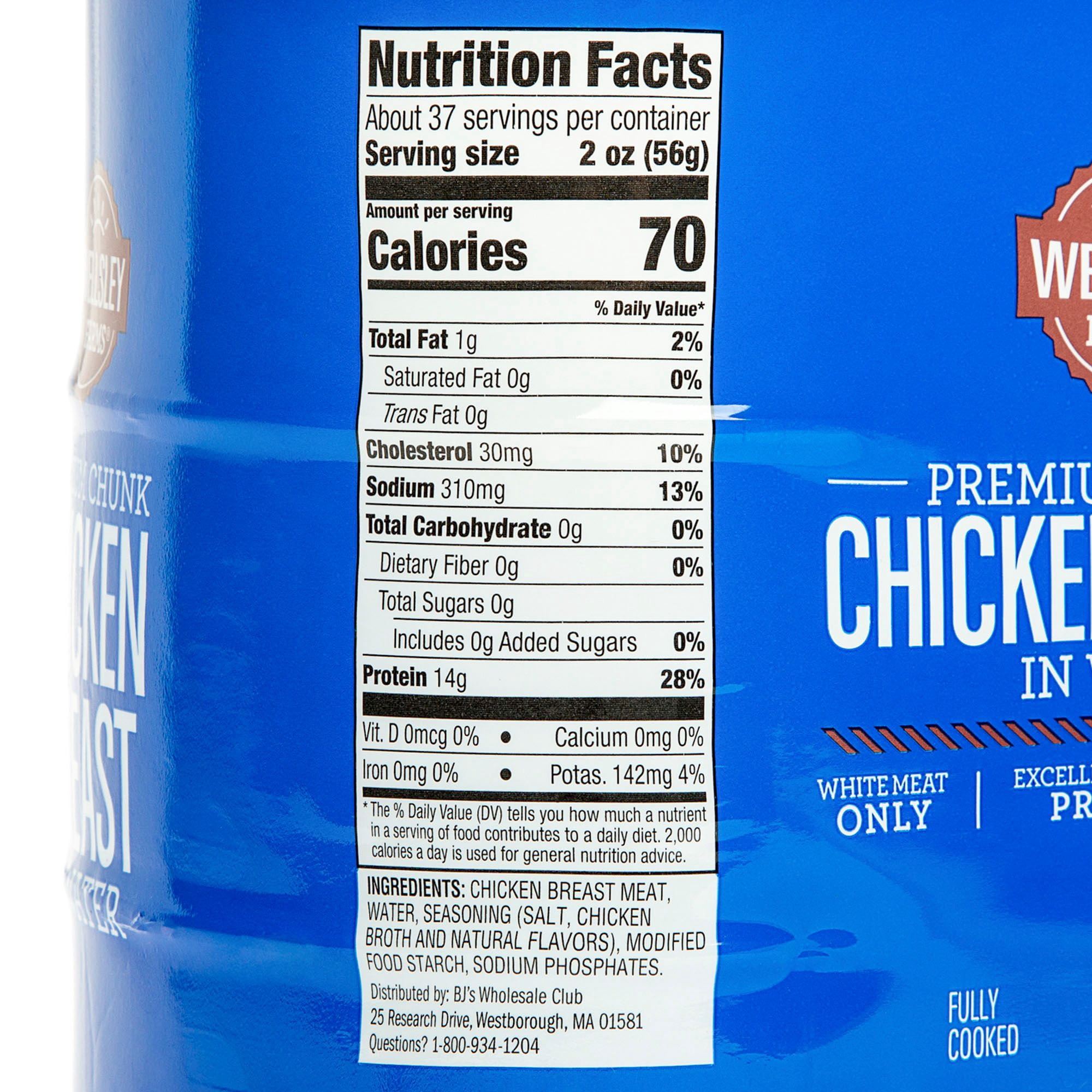 Wellsley Farms Premium Chunk Chicken Breast in Water, 6 ct./12.5 oz.