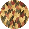 thumbnail image 1 of Ahgly Company Indoor Round Abstract Brown Modern Area Rugs, 5' Round, 1 of 4