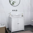 thumbnail image 2 of Ktaxon Bathroom Vanity Under Sink Pedestal with 2 Doors, Basin Cabinet with Adjustable Shelf, White, 2 of 17