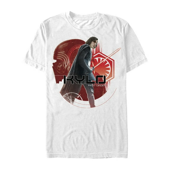 Men's Star Wars The Last Jedi Kylo Ren Montage  Graphic Tee White Large