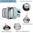 thumbnail image 3 of FORMRS Unisex School Backpack 17" Student Travel Bag with Laptop Compartment, Gray Snowflake, 3 of 7