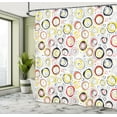 thumbnail image 4 of Ambesonne Geometric Shower Curtain, Abstract Funny Dots Print, 69"Wx75"L, Yellow Coral, 4 of 4
