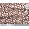 thumbnail image 2 of Soimoi Polyester Crepe Fabric Square & Floral Block Print Sewing Fabric Yard 42 Inch Wide, 2 of 2