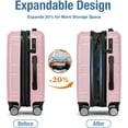 thumbnail image 2 of Carry On Luggage 22x14x9 Airline Approved with TSA Lock Hard Shell Carry On Suitcase Lightweight Suitcases with Wheels Small Luggage for Men Women,Carry-On 20 Inch,Pink, 2 of 14