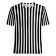 thumbnail image 6 of Oversized Black White Striped T Shirts Vertical Stripes Street Style T-Shirt Short Sleeve Woman Cool Tshirt Beach Design, 6 of 7