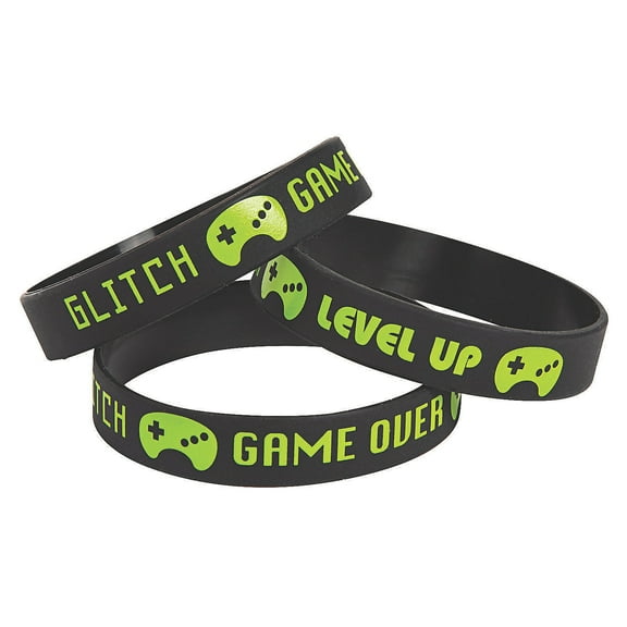 Gamer Rubber Bracelets, Jewelry, Birthday, 24 Pieces