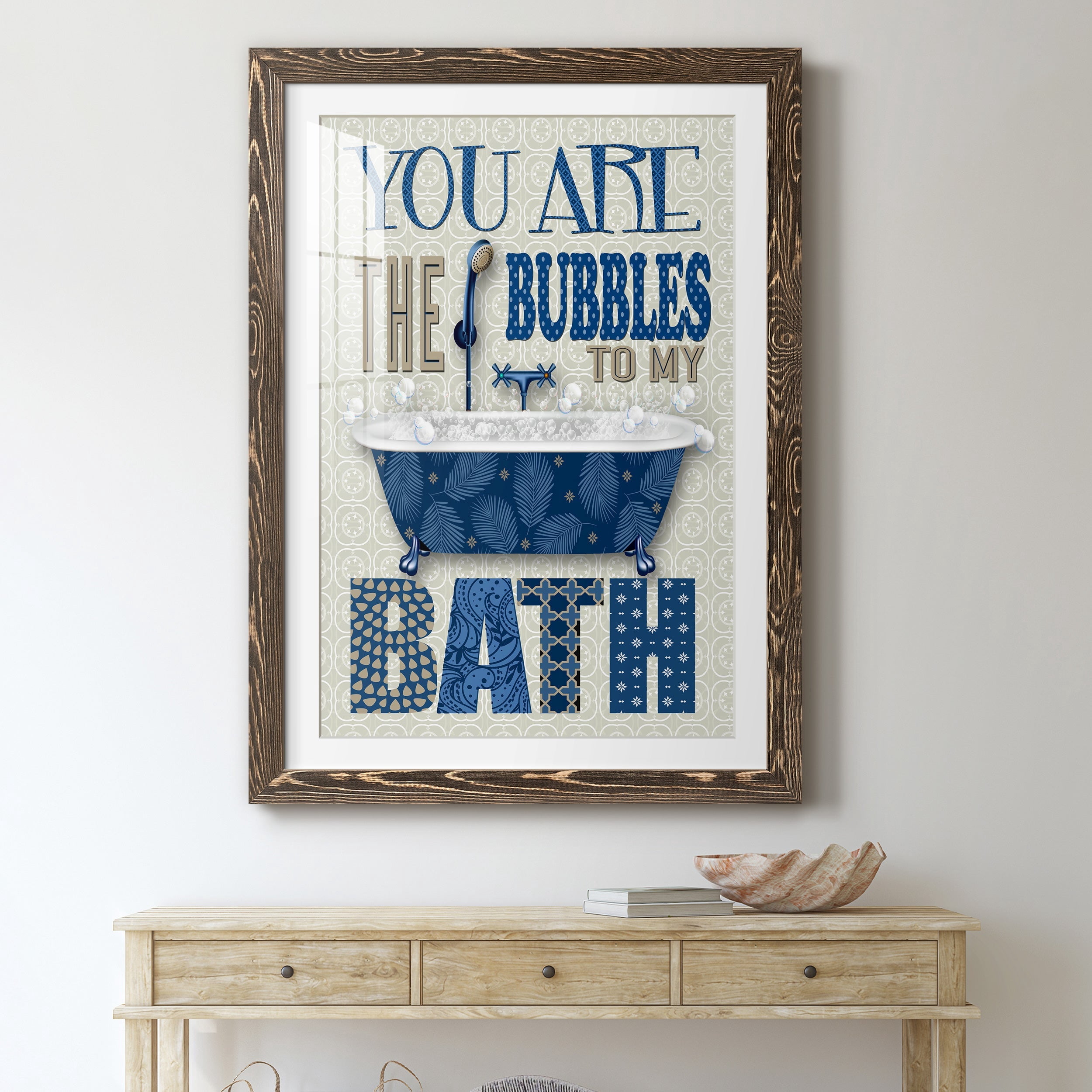Bubble Bath - Premium Framed Print - Distressed Barnwood Frame - Ready to Hang
