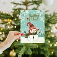 thumbnail image 7 of Tree-Free Greetings Christmas Greeting Card, 100% Recycled Paper, 5x7, Merry Snowman (GO64219), 7 of 7