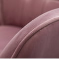 thumbnail image 5 of Leiria Contemporary Silky Velvet Tufted Accent Chair with Ottoman, Mauve, 5 of 12