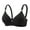 Black, variant on Womens Flower Underwire Bra Adjustable Straps Deep V Neck Comfy Breathable Everyday Wear 38