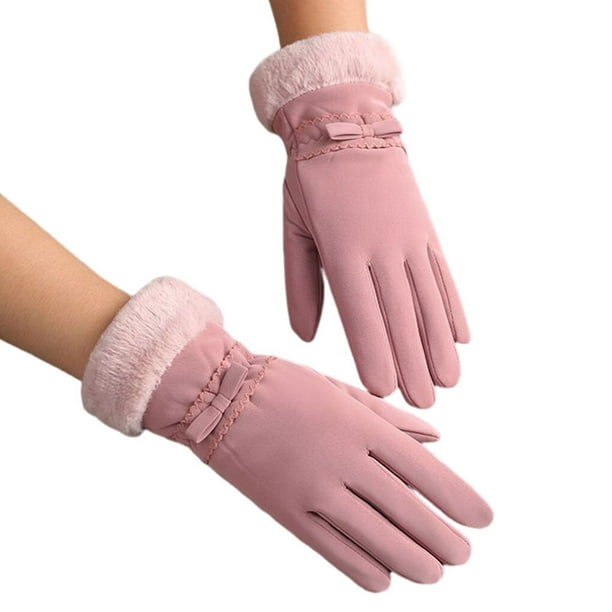 thinsony Winter Gloves Keeping warm Beautiful Girl Hand Cover Touch Screen Cycling Women Glove Clothing Accessory Female Hands Warmers Type 1