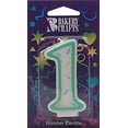 thumbnail image 2 of Oasis Supply Number-1 Sprinkle Birthday Candles, 3-Inch, 2 of 2