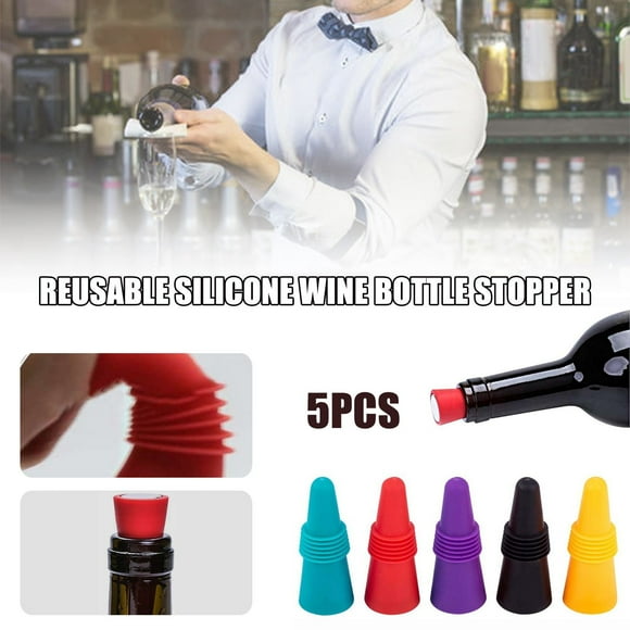 Dvkptbk Bottles 5Pcs Reusable Silicone Wine Bottle Stopper Beverage Bottle Stopper Wine Stopper Kitchen Gadgets on Clearance