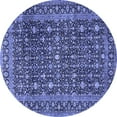 thumbnail image 1 of Ahgly Company Indoor Round Persian Blue Traditional Area Rugs, 4' Round, 1 of 4