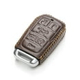 thumbnail image 3 of Vitodeco Genuine Leather Keyless Entry Remote Control Smart Key Case Cover with Key Chain Compatible for RAM 1500 2019-2025 (6-Button, Brown), 3 of 5