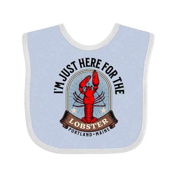 Inktastic Portland Maine Funny Lobster Lover Boys or Girls Baby Bib