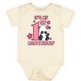 thumbnail image 3 of Inktastic It's My First Birthday with Panda Bear Girls Baby Bodysuit, 3 of 5