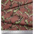 thumbnail image 2 of Soimoi Rayon Fabric Leaves & Texture Print Sewing Fabric Yard 56 Inch Wide, 2 of 2