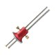 thumbnail image 2 of Calibre para marcar madera Guía de marcado Accesorio de doble cabezal Herramienta de medición manual Madera Rojo plateado, 2 of 8