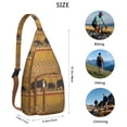 thumbnail image 3 of Boho Chic Elephant Sling Backpack – Vintage Watercolor & Mandala Floral Print Crossbody Bag for Hiking, Travel & Urban Adventures, 3 of 4