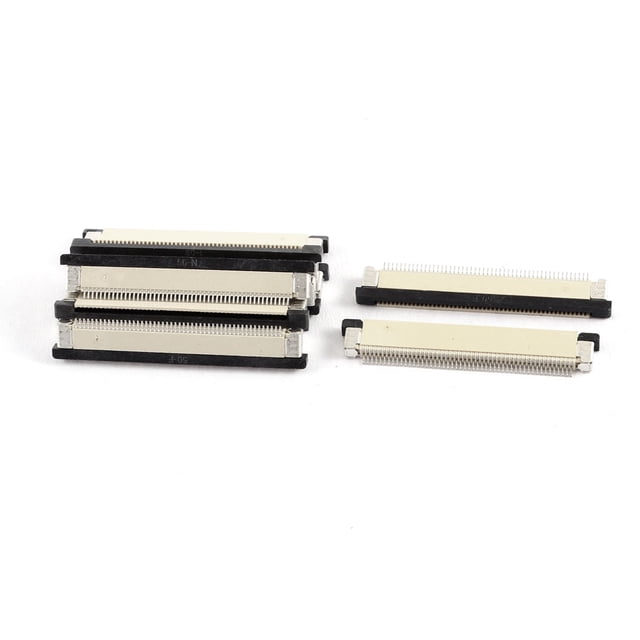 Unique Bargains 10Pcs Bottom Connect 50Pin 0.5mm Pitch FFC FPC Ribbon Sockets Connector