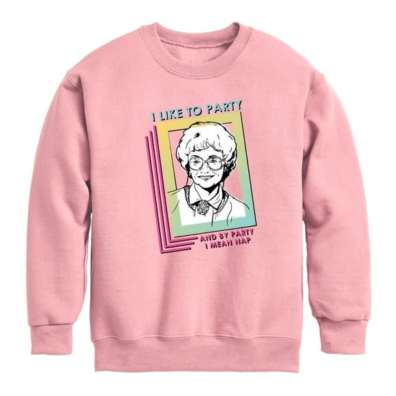 Golden Girls - Party Nap - Toddler And Youth Crewneck Fleece Sweatshirt