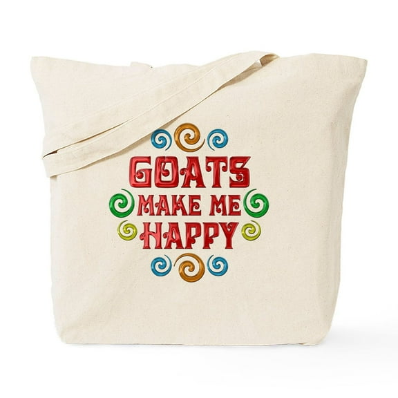 CafePress - Goat Happiness Tote Bag - Unisex Canvas Tote Bag, Beige, 1-Piece