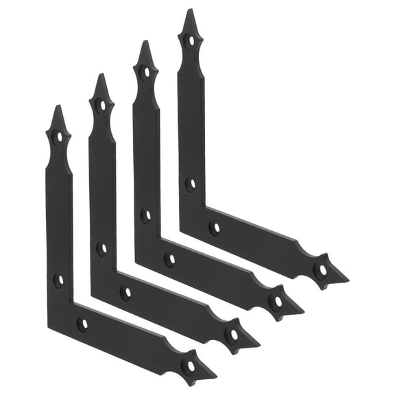 FRCOLOR 4pcs Garden Gate Corner Bracket Rustic Sliding Door L Bracket with Screw for Farmhouse Sliding Door Garden Gate Accessories