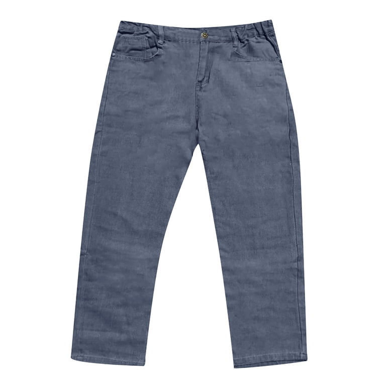 Dpytoraw Men's Plus Size Jeans Straight Leg Man Wide Waist Pants