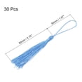 thumbnail image 2 of Unique Bargains 30Pack 5' Silky Bookmark Tassels with Loop for DIY Craft Accessory, Light Blue, 2 of 6