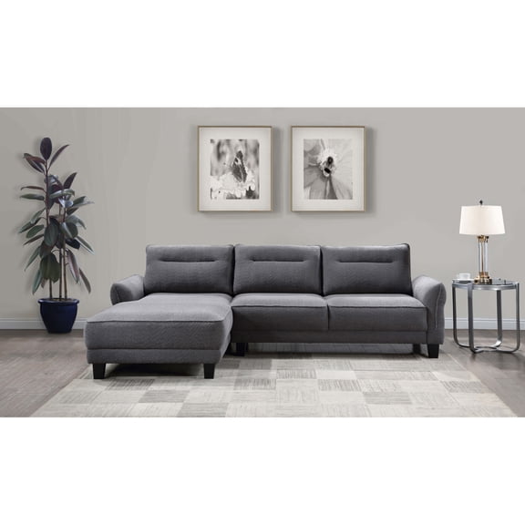Miekor Furniture Verona Grey Loose Back Sectional Sofa MK4807