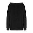 thumbnail image 4 of CQONEPT Women's Sweatshirts Off Shoulder Dressy Casual Pullover Tops Drawstring Trendy Going Out Clothes Black 2XL, 4 of 6