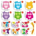 thumbnail image 3 of CurioCo 24 Pack Valentine's Day Owl Craft Kits for Kids Classroom Party Favors DIY Cardstock Sticker Activity Easy Assemble Small Owl Shape, 3 of 8