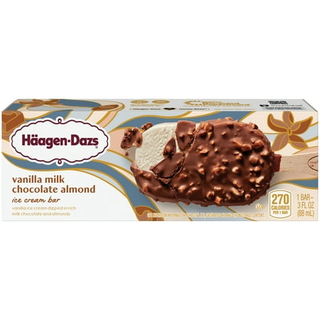 Haagen-Dazs® Vanilla Milk Chocolate Almond Ice Cream Bar – 3 fl oz –  BrickSeek