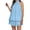 A Sky Blue, variant on Summer Dresses for Women Backless Tie Halter Neck Loose Ruffle Mini Mesh Sundress Flowy Vacation Party Going Out Dresses S-2XL