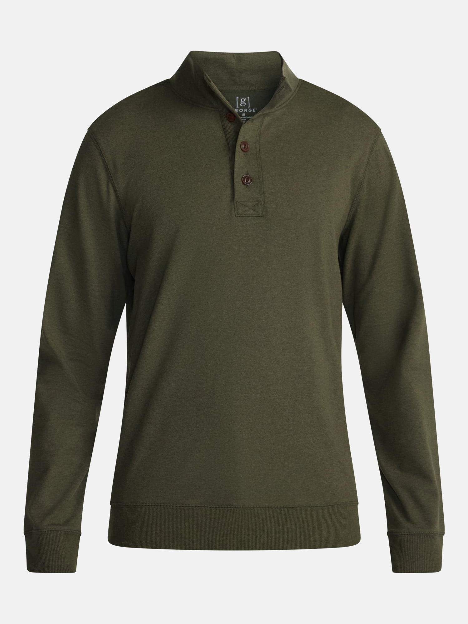 George Men's Knit Pullover Sweatshirt with Long Sleeves, Sizes S-5XB