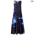 thumbnail image 4 of Qarigey Vestido de mujer Estampado estrellado Ropa de verano Algodón Sin mangas Estampado maxi Vestido de verano Vestidos negro 4XL, 4 of 5